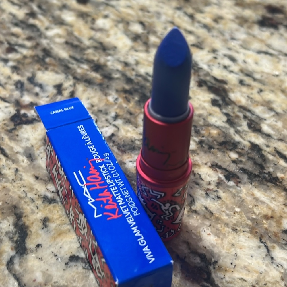 ♣️🌙Mac x Keith Harding Canal Blue Lipstick - Picture 2 of 9